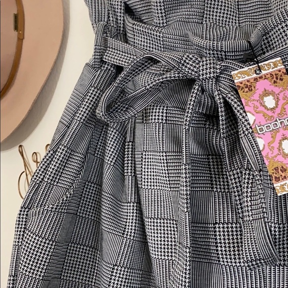 NWT plaid paper bag waist trousers - Picture 3 of 7